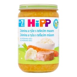 HiPP Bio Zelenina a rýže s telecím masem
