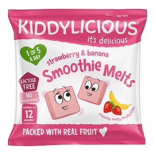 Kiddylicious ovocné polštářky jahoda a banán