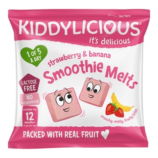 Kiddylicious ovocné polštářky jahoda a banán