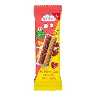 Fruchtbar Bio ovesné duo Tyčinky jahoda, banán