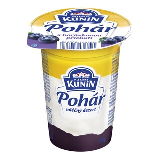 Mlékárna Kunín Pohár s borůvkovou příchut