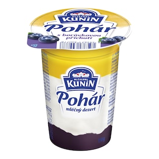 Mlékárna Kunín Pohár s borůvkovou příchut