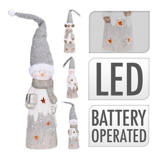 LED vánoční figurka s výřezy, žluté světlo