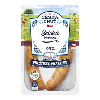 Česká chuť Selská klobása z Přeštic