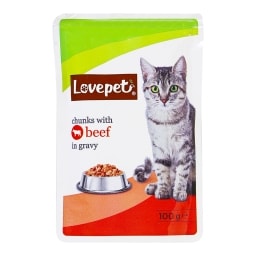 Lovepet Kapsa pro kočky hovězí