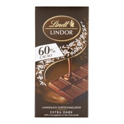 Lindt Lindor Hořká čokoláda s náplní 60%