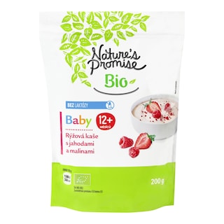 Nature´s Promise BIO Kaše rýžová - jahody a maliny