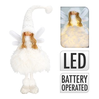 Dekorace anděl stojící s LED