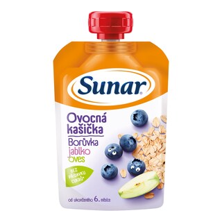 Sunar kašička borůvka, jablko, ovesné vločky 6m+