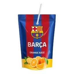 Fc Barcelona orange drink