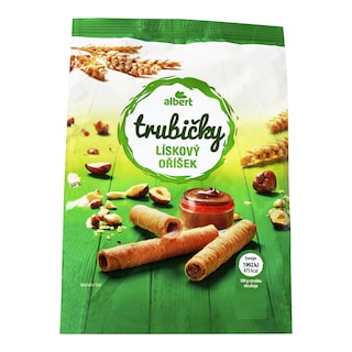 Albert Plněné trubičky oříškové