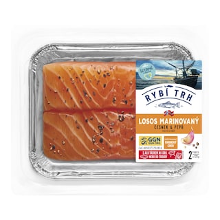 Rybí trh Losos marinovaný česnek a pepř