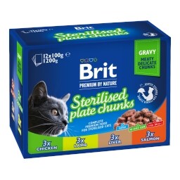 Brit Premium Cat pouches sterilised plate