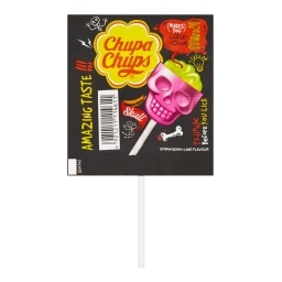 Chupa Chups 3D Skull Strawberry-Lime lízátko