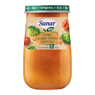 Sunar Bio příkrm zelenina celozrnné těstoviny