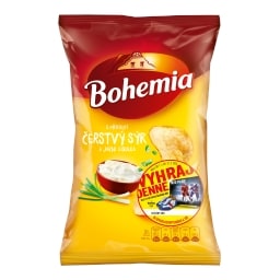 Bohemia chips čerstvý sýr a jarní cibulka