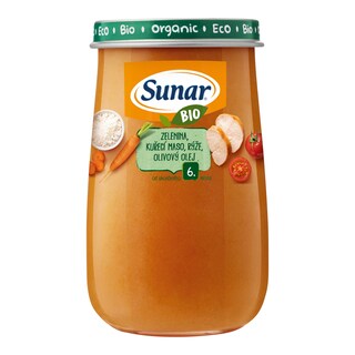 Sunar Bio příkrm zelenina kuřecí maso, rýže