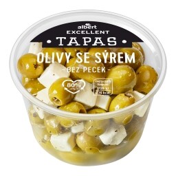 Albert Excellent Tapas Olivy se sýrem bez pecky