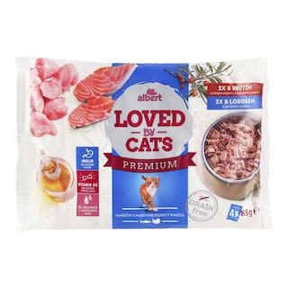 Albert Kapsičky pro kočky losos a krůtí