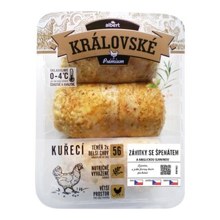 Královské Závitky se špenátem a slaninou