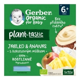 Gerber Bio rostlinný dezert jablko, ananas