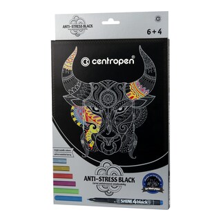 Centropen Antistresové černé omalovánky