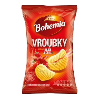 Bohemia Chips Vroubky rajče a chilli