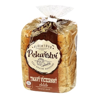 Albert Toustový chléb tmavý, krájený
