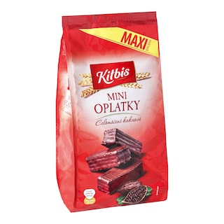 Kitbis MAXI Oplatky mini kakaové celomáčené