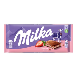 Milka Mléčná čokoláda s jahodovou příchutí