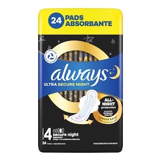 Always Ultra Secure Night vložky s křidélky