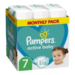 Pampers Active Baby, velikost 7