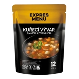 Expres menu 2 porce kuřecí vývar se zeleninou