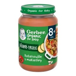 Gerber Organic Příkrm ratatouille s makaróny
