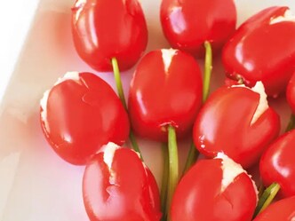 Kytice jedlých tulipánů z holandska