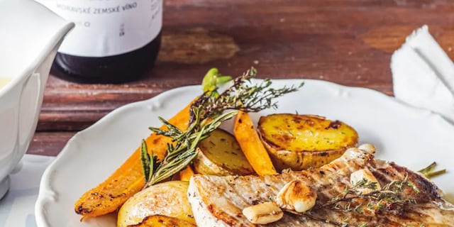 Pečená treska s omáčkou beurre blanc