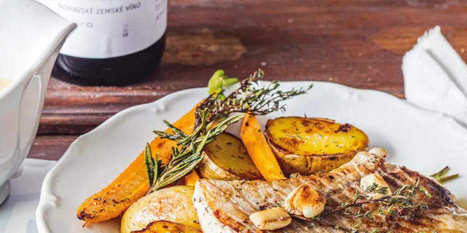 Pečená treska s omáčkou beurre blanc