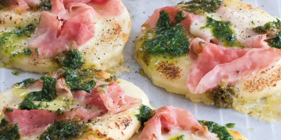 Minipizzy se šunkou