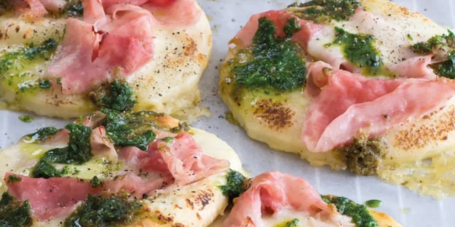 Minipizzy se šunkou