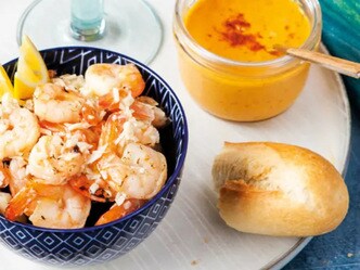 Pečené krevety s paprikovou majonézou