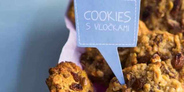 Cookies z celozrnné mouky s vločkami