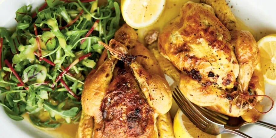 Citronové baby kuře s jarními bylinkami