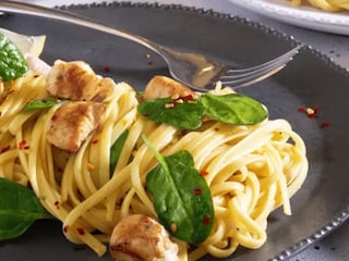 Linguine s chilli kuřecími kousky