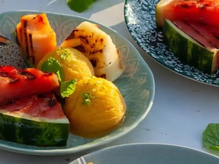 Grilované melouny s mangovou zmrzlinou