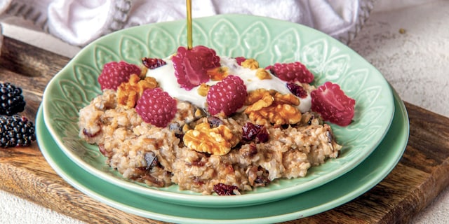 Pohanková kaše s tvarohem