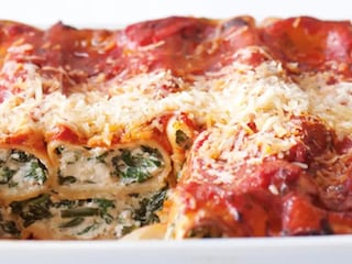 Zapečené cannelloni se špenátem