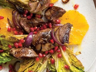 Grilovaný salát s kuřecími játry