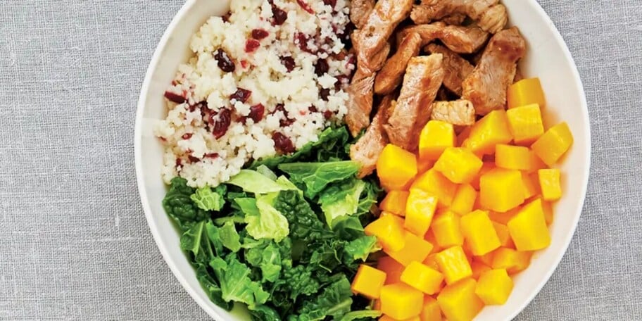 Kuskusový pilaf s medovým vepřovým