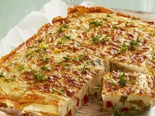 Lučinová frittata s pórkem