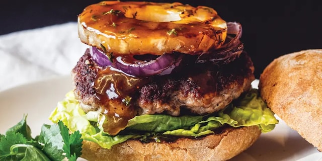 Hawai burger s omáčkou teriyaki